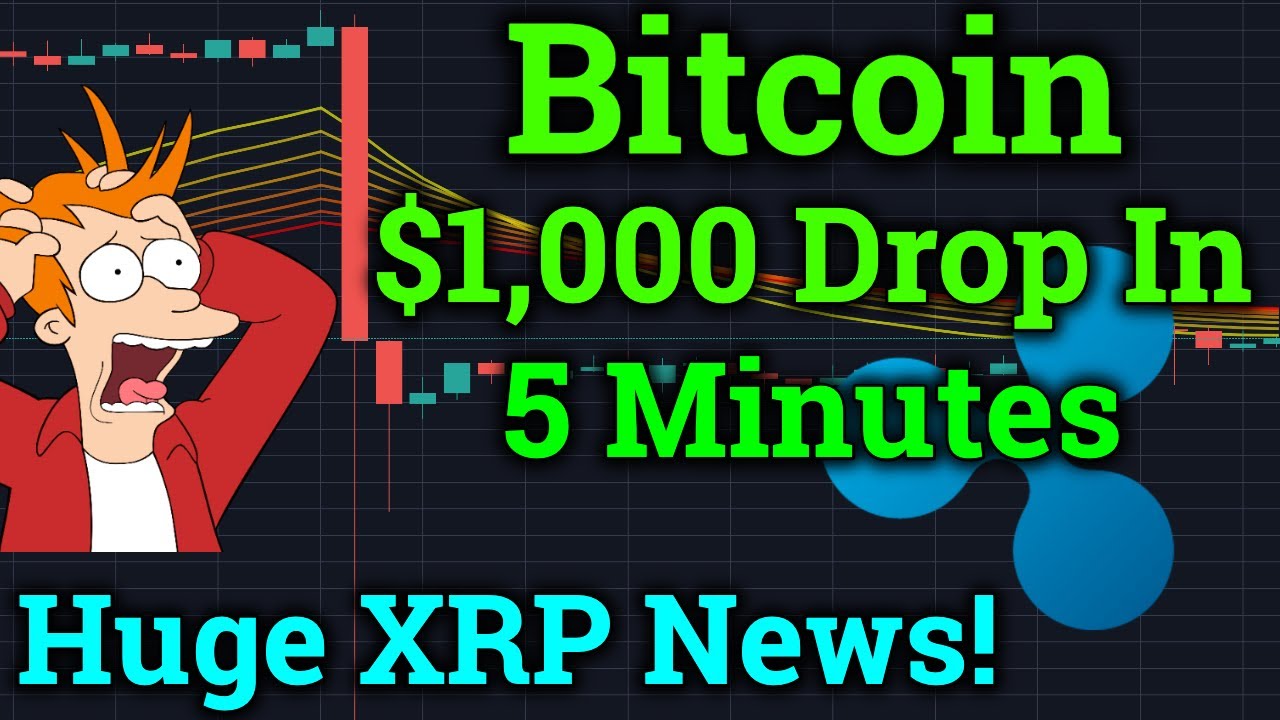 Bitcoin $1,000 Drop In 5 Minutes! HUGE Ripple XRP News! Cryptocurrency News + Trading Price Analysis